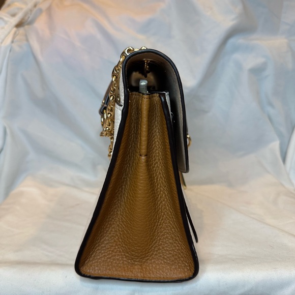Coach White and Brown Leather Bag - Picture 4 of 7